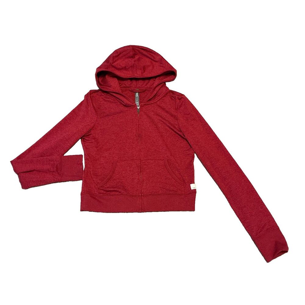 Vuori Women’s Strawberry Heather Halo Mini Full Zip Hoodie Size Small
